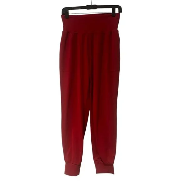 Athleta Salutation High Rise Jogger, Maroon, Size Small - Picture 1 of 6